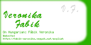 veronika fabik business card