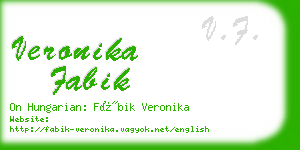 veronika fabik business card